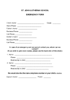 Emergency Form